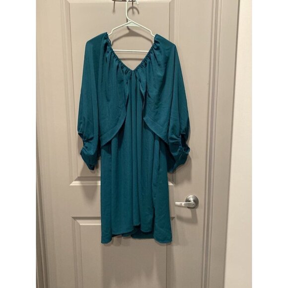 Oddi Hunter Green Flowy Dress 1X NWT - Picture 5 of 8